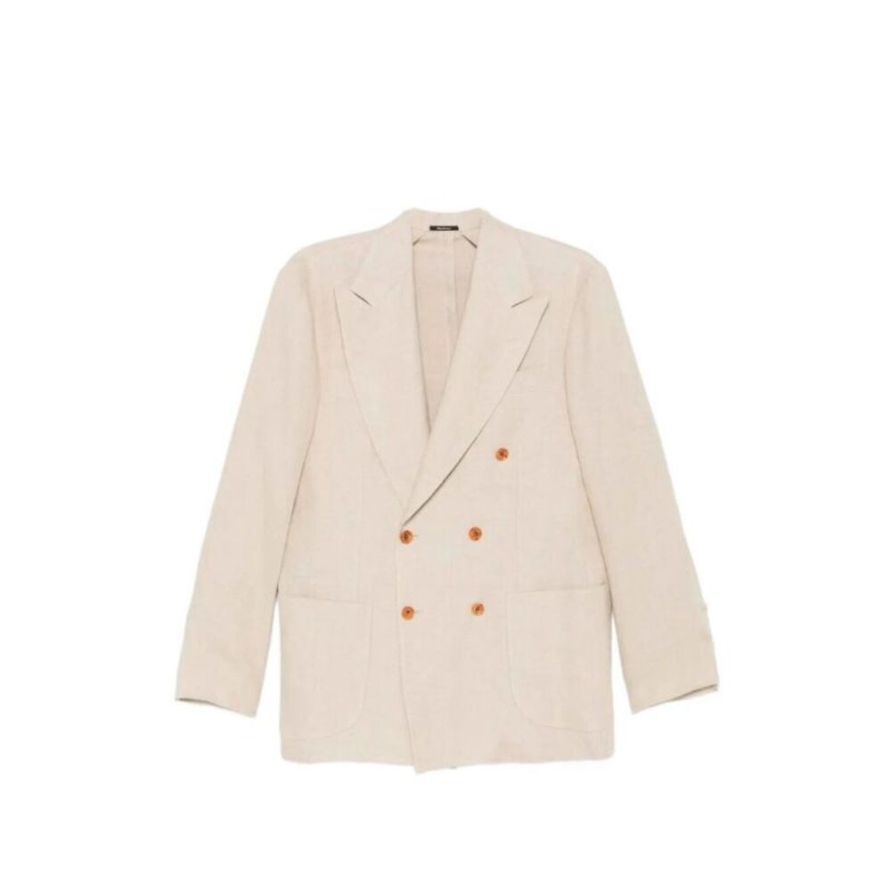 Sartorio Napoli Men Double Breasted Linen Suit